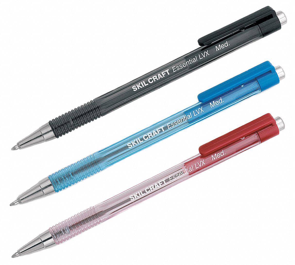 ABILITY ONE Ballpoint Pens, Pen Tip 1.0 mm, Barrel Material Plastic