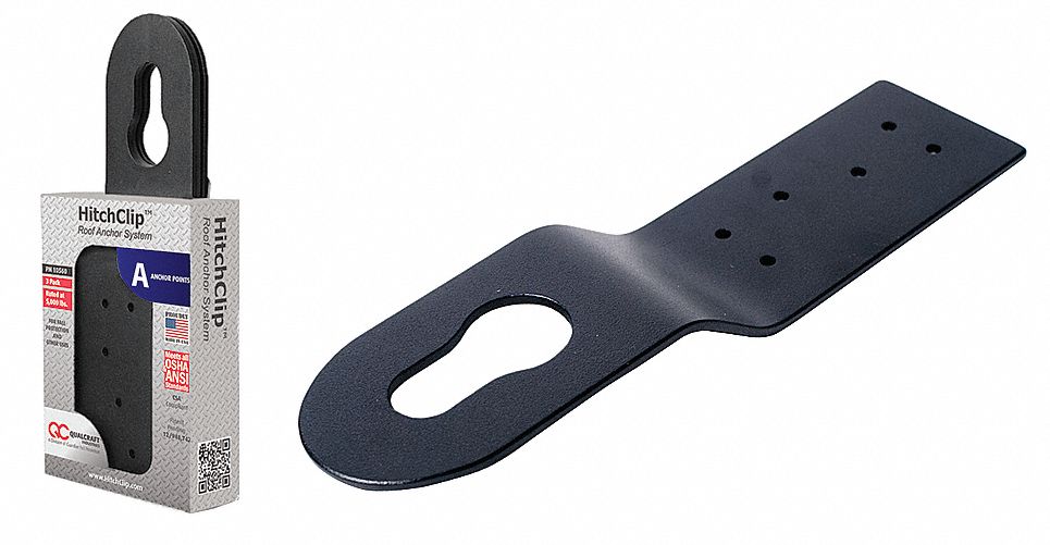 GUARDIAN HitchClip Residential Anchor Black, PK3 31XR0410560 Grainger