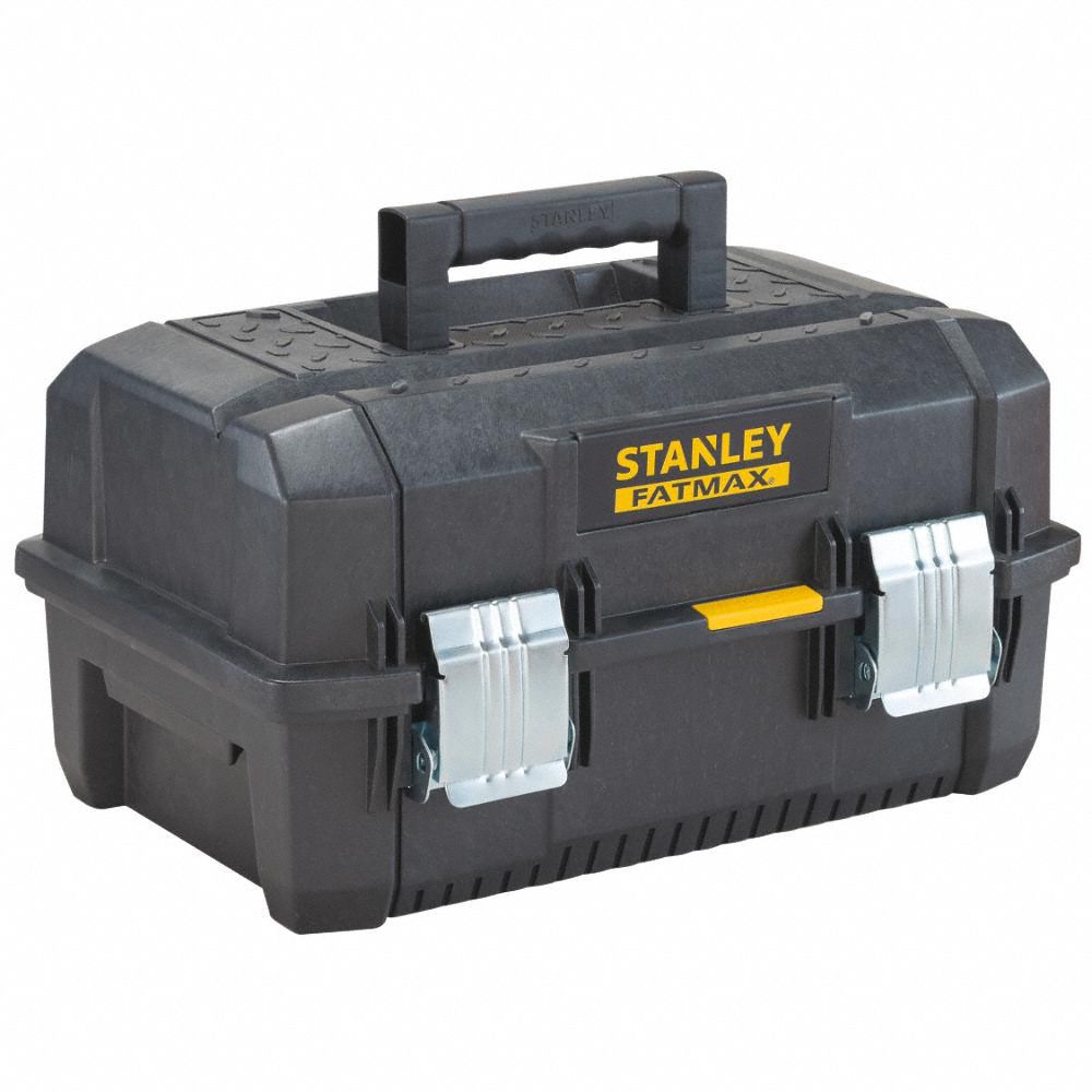 STANLEY Tool Box 12 1/8 in Overall Wd, 8 3/4 in Overall Dp, 11 1/2 in Overall Ht, Padlockable