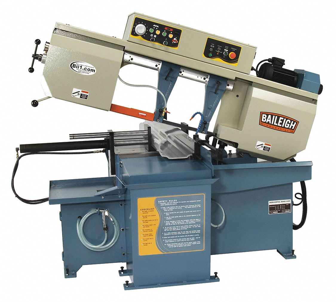 BAILEIGH INDUSTRIAL 3 HP Horizontal Band Saw, Voltage 220, Max. Blade
