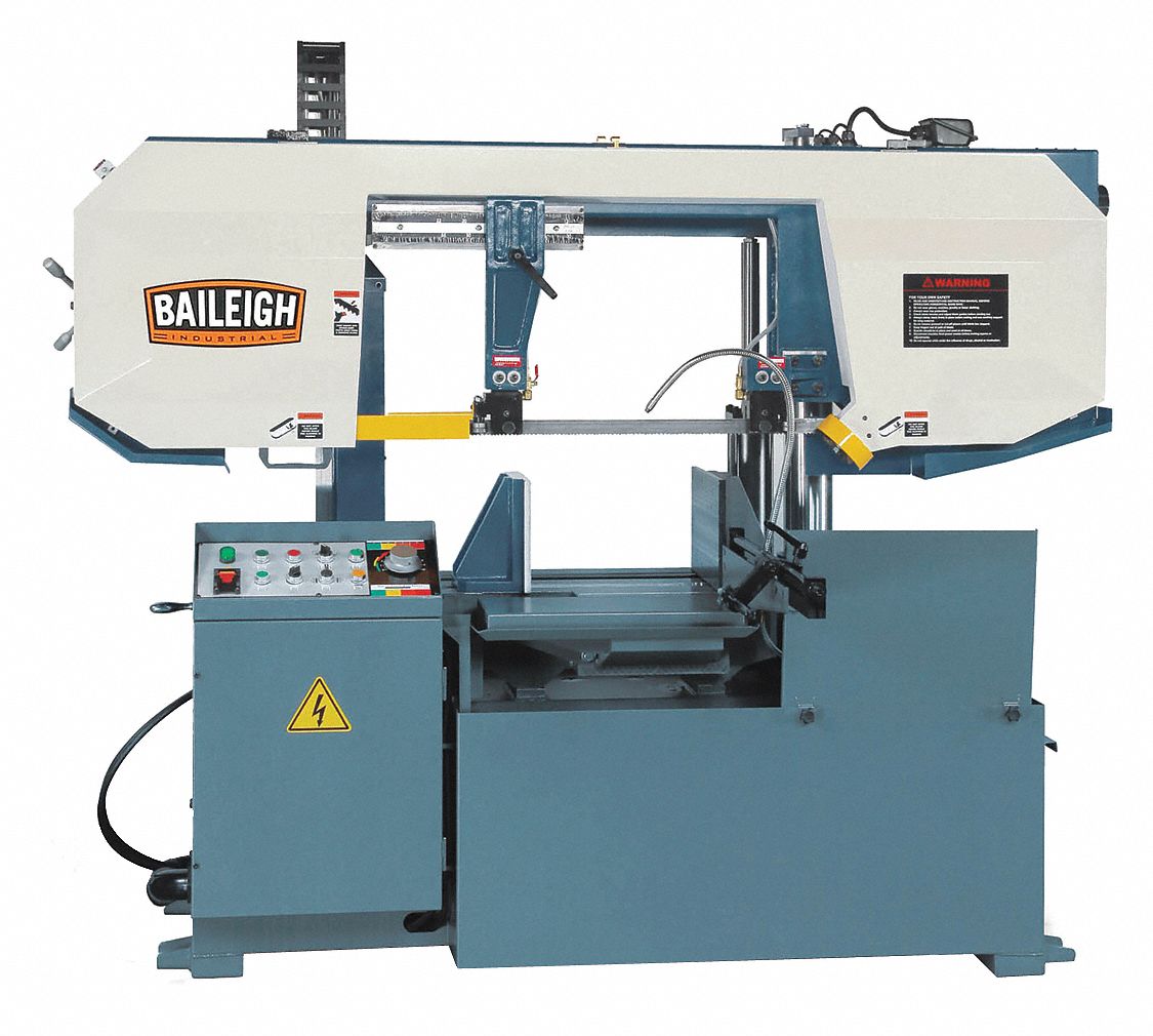 BAILEIGH INDUSTRIAL 5 HP Horizontal Band Saw, Voltage 220, Max. Blade