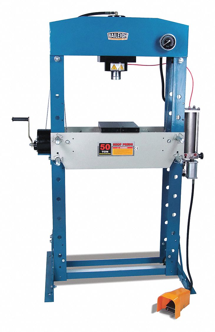 BAILEIGH INDUSTRIAL Hydraulic Press, Pump Type Air, Frame Type HFrame