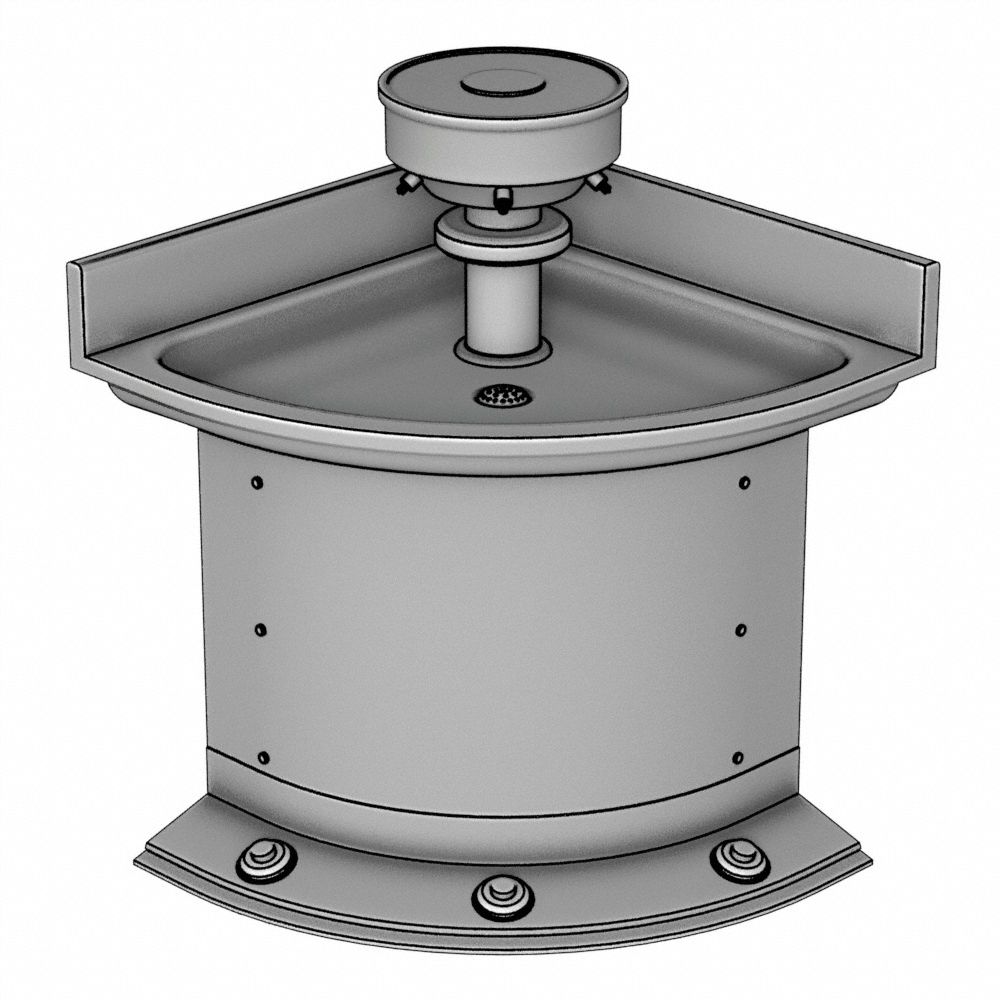 Washfountain, semicircular, 4 prsn, sensor. wash fountains grainger industrial supply
