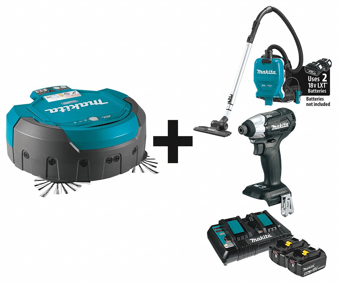 MAKITA 18V LXT® Robotic Vacuum, 18 Voltage 327EE2DRC200Z + XCV09Z