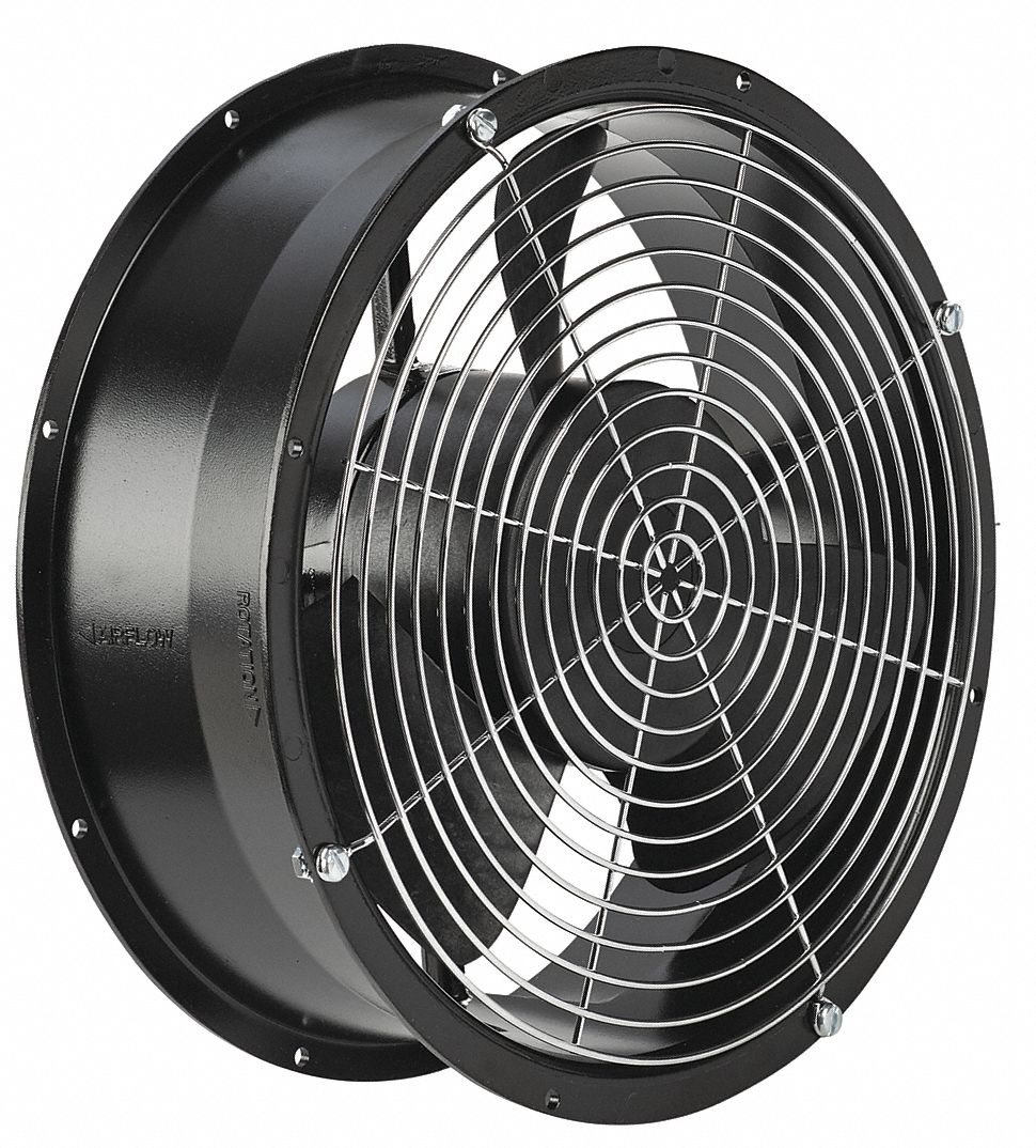 HOFFMAN Standard Round Axial Fan, 3 1/2 in Depth, 115V AC, Lead Wires