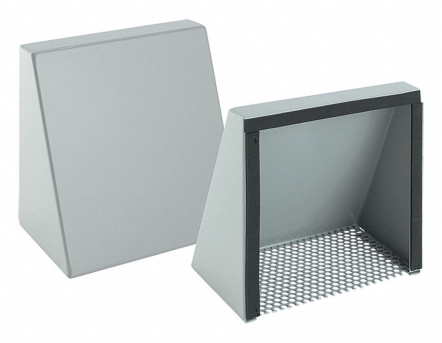 HOFFMAN 16 ga Mild Steel Fan Shroud Kit, For Use With 4 in Compact Cooling Fans 32FL35T4S3R