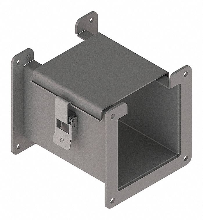 4 in Wd, 4 in Ht, Straight Section Wireway 32FL67F44L06 Grainger