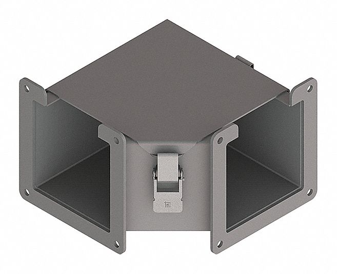 4 in Wd, 4 in Ht, Wireway 90 Degree Elbow 32FL77F44LE9A Grainger