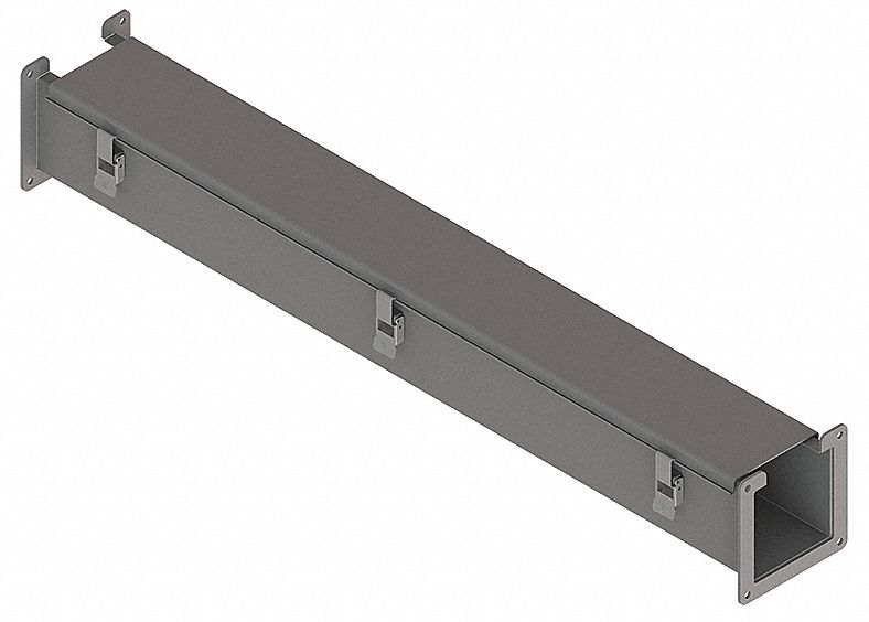 4 in Wd, 4 in Ht, Straight Section Wireway 32FL71F44L36 Grainger