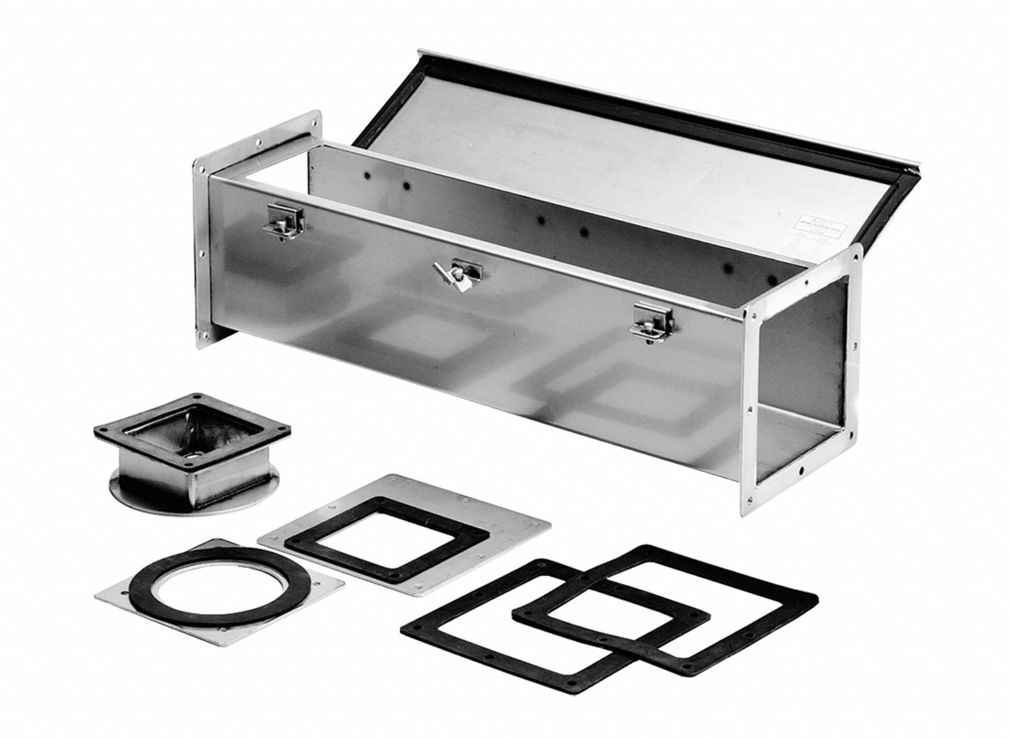 HOFFMAN Wireway 4 in Wd, 4 in Ht, 60 in Lg, 16 ga Gauge, Hinged Cover