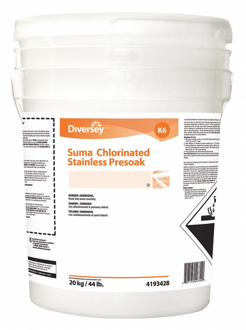 DIVERSEY Machine Wash, Dishwasher Detergent, Cleaner Form Powder, 44 lb