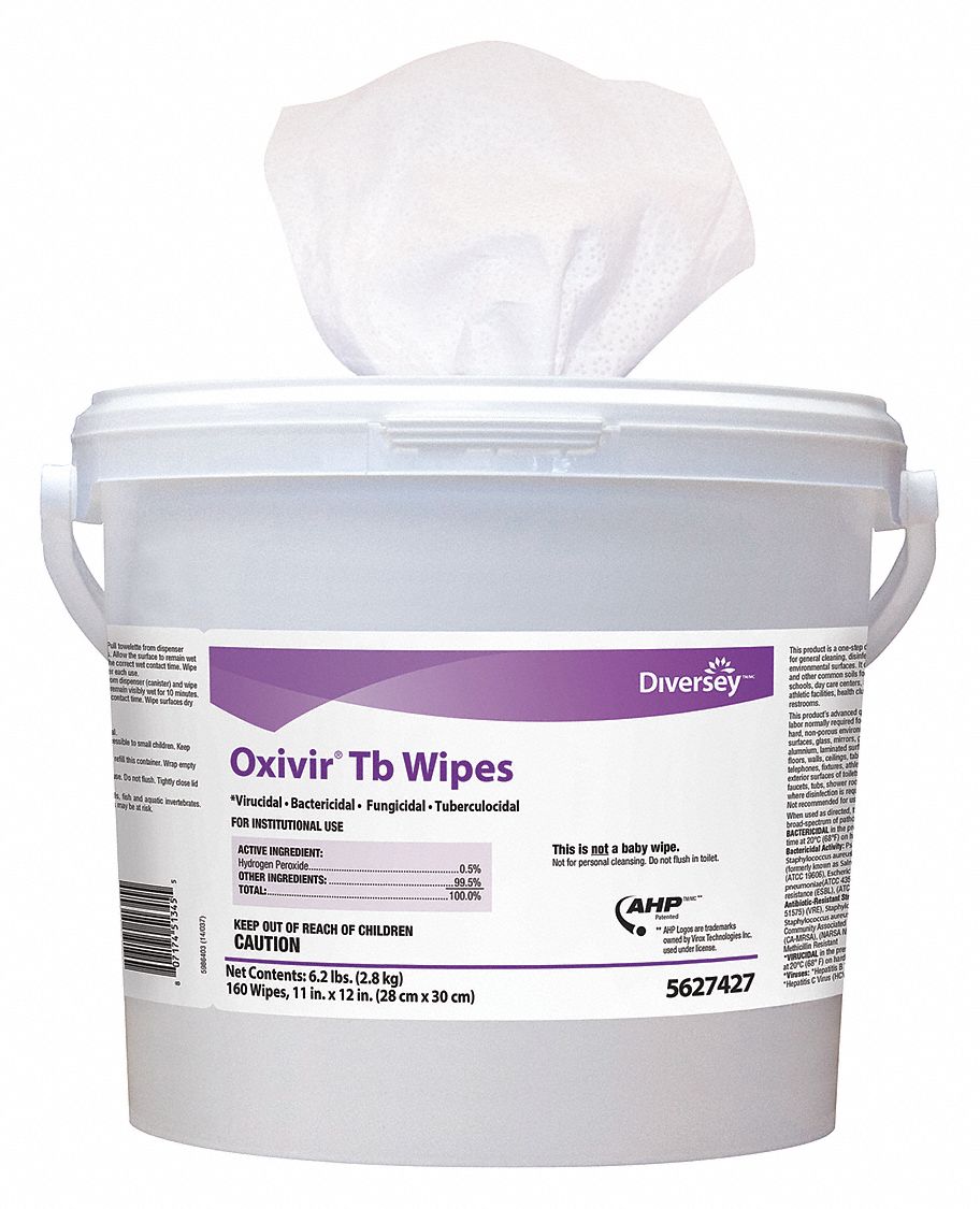 DIVERSEY Disinfecting and Sanitizing Wipes, Disinfecting Cleaning Wipes