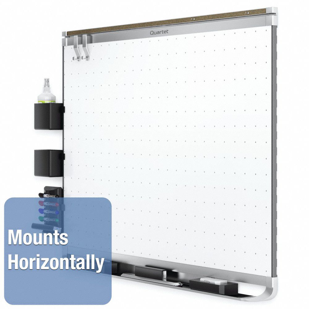 QUARTET Dry Erase Board Wall Mounted, 48 in Dry Erase Ht, 96 in Dry