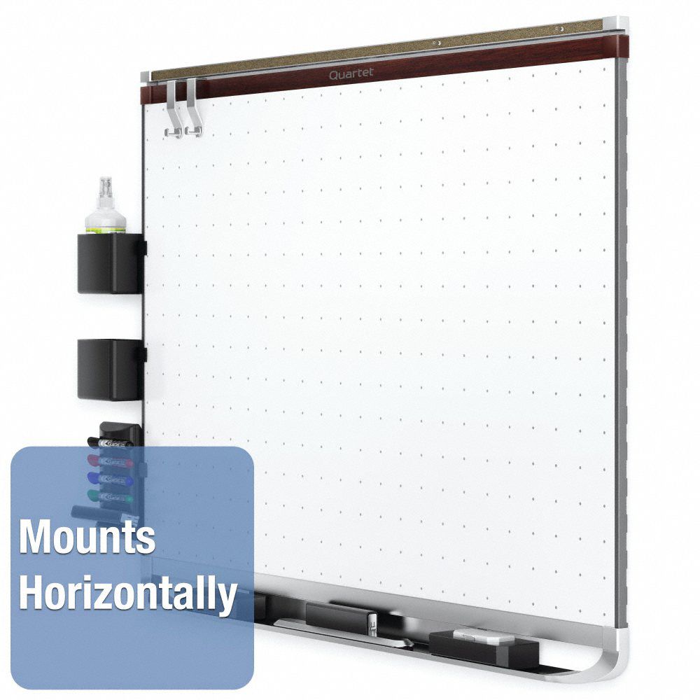 QUARTET Dry Erase Board Wall Mounted, 48 in Dry Erase Ht, 96 in Dry