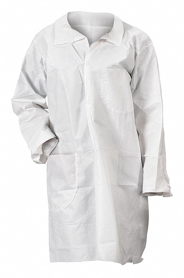 CONDOR White Advanced Microporous Disposable Lab Coat, Size XL