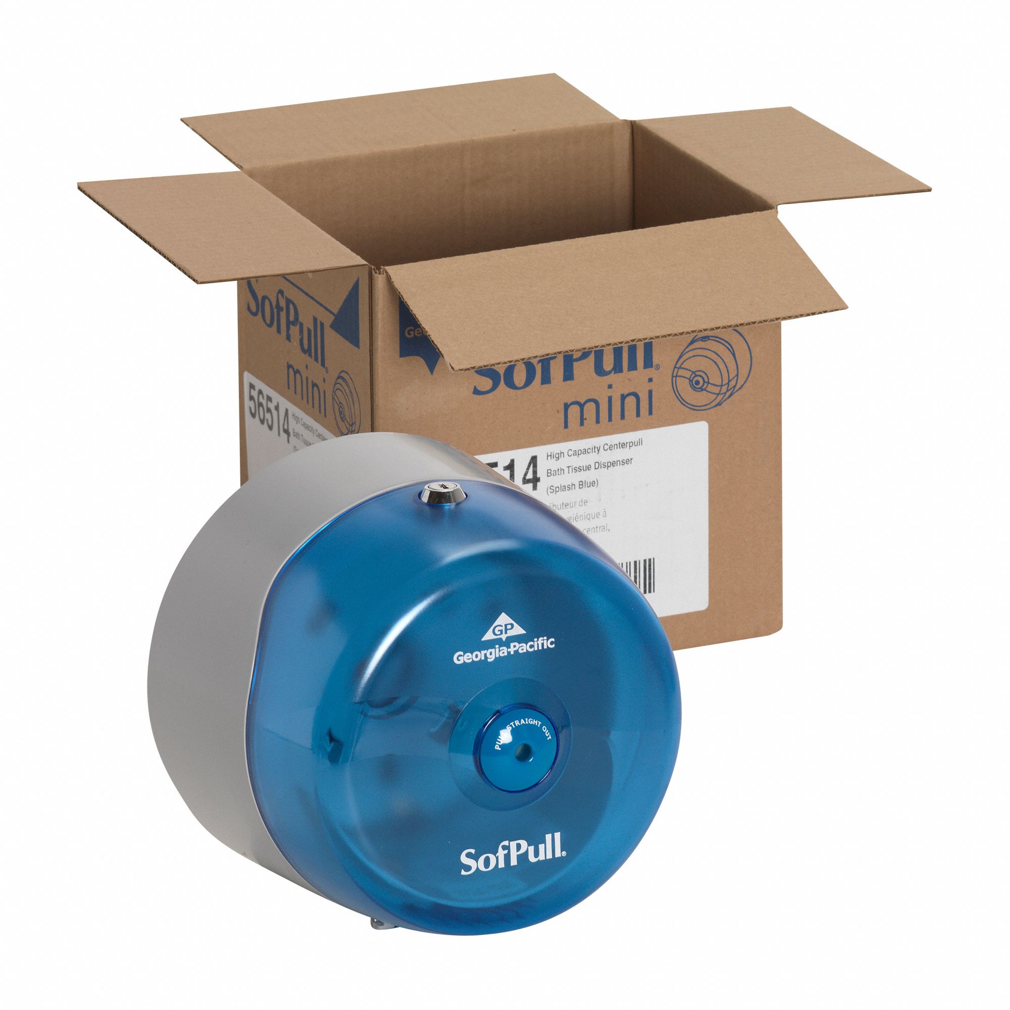 Toilet Paper Dispenser, SofPull®, Splash Blue