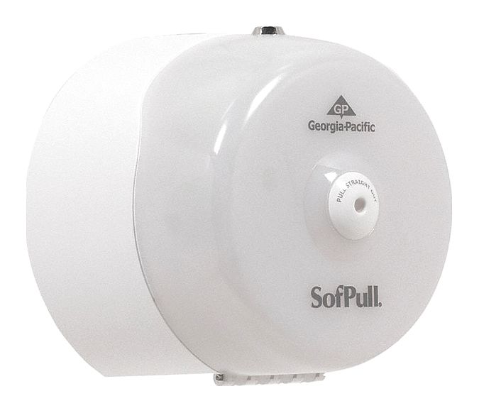 Toilet Paper Dispenser, SofPull(R), White, Center Pull