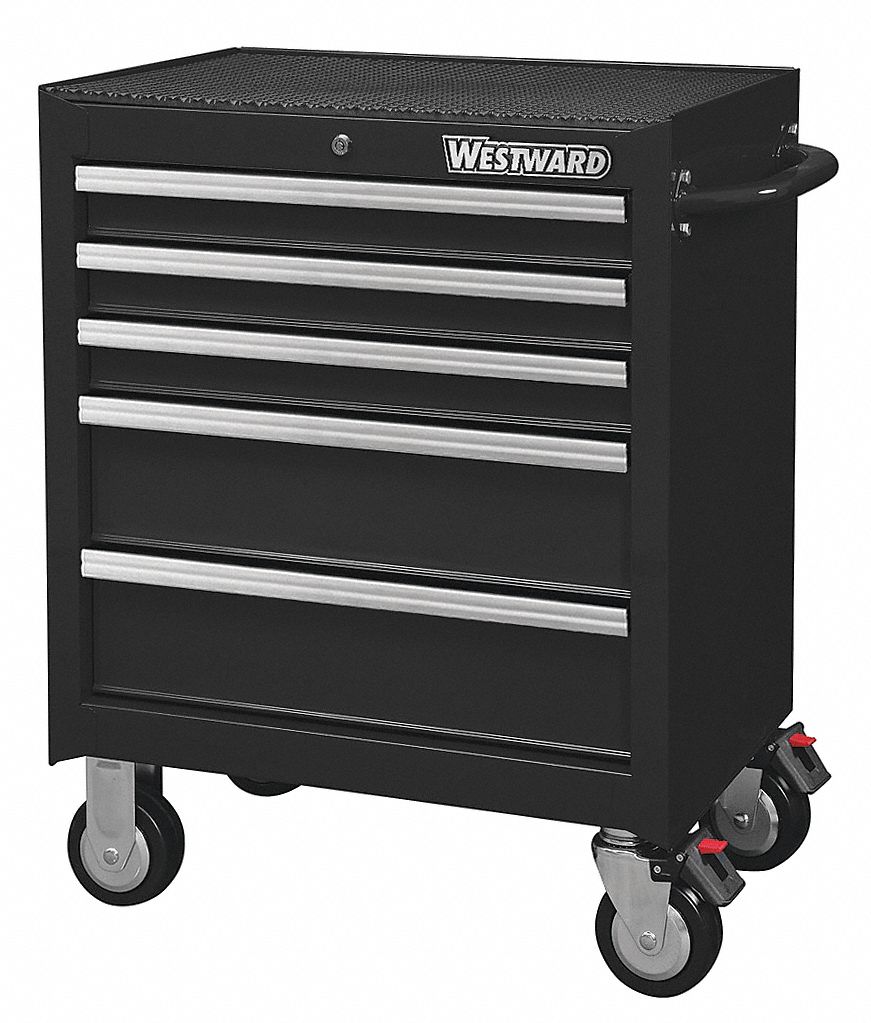WESTWARD Gloss Black, Heavy Duty, Rolling Tool 26 3/4 in