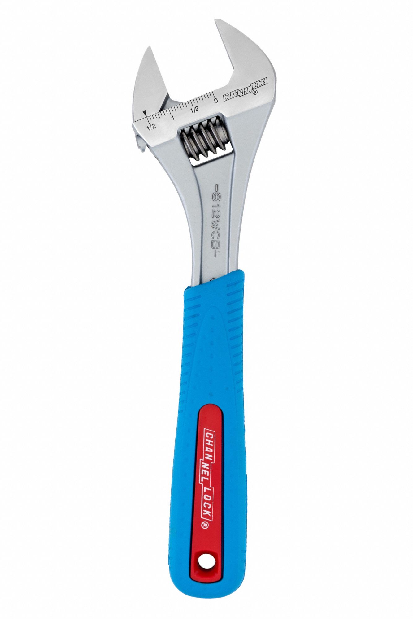 CHANNELLOCK Adjustable Wrench, Alloy Steel, Chrome, 12 in, Jaw Capacity