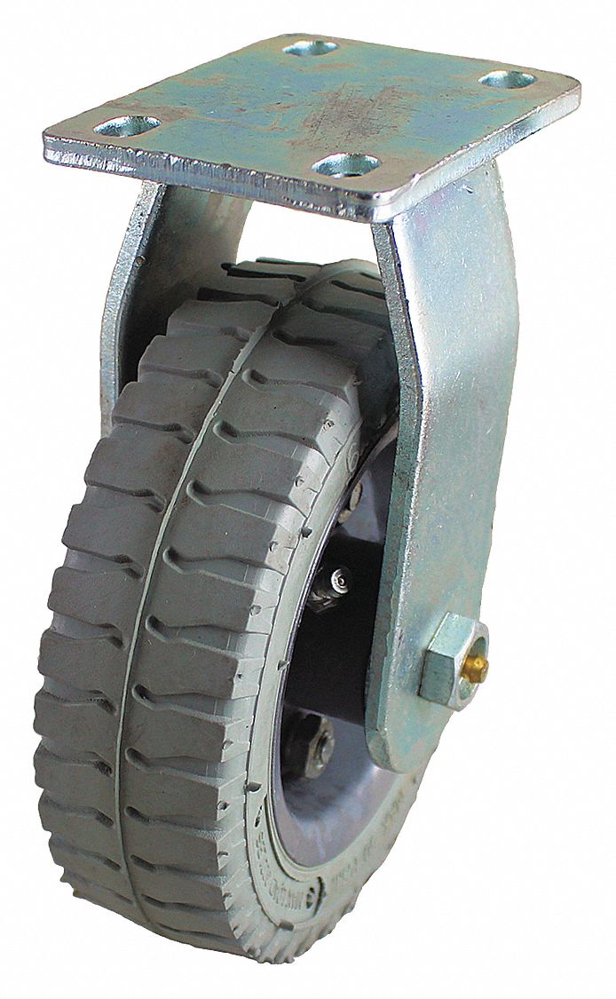 GRAINGER APPROVED Pneumatic Caster, Rigid, 200 lb, 6 in Wheel Dia