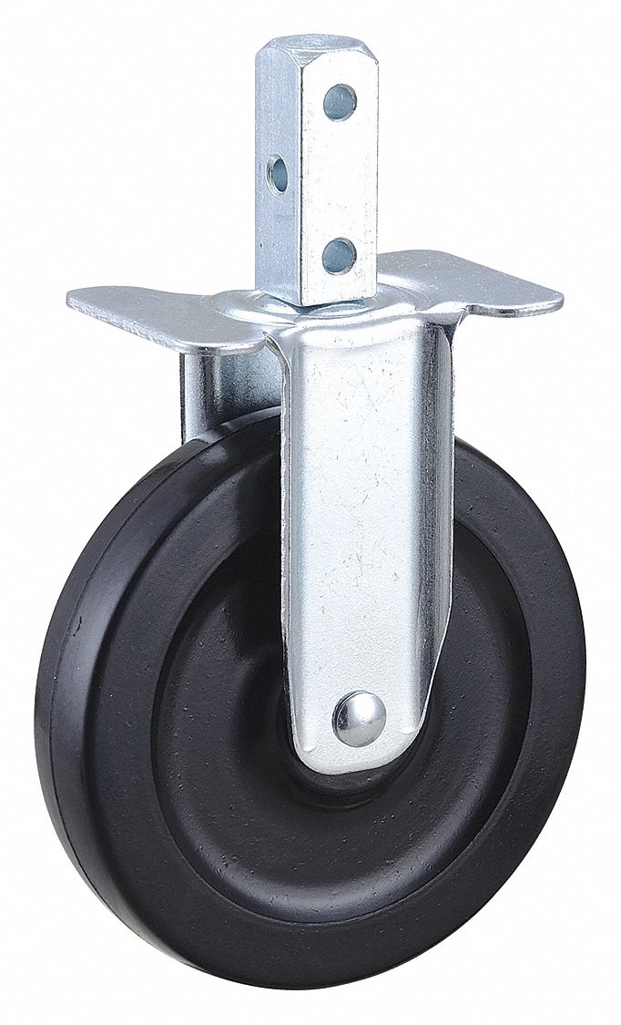 GRAINGER APPROVED BoltIn Stem Caster with Square Stem 5 in Wheel Dia