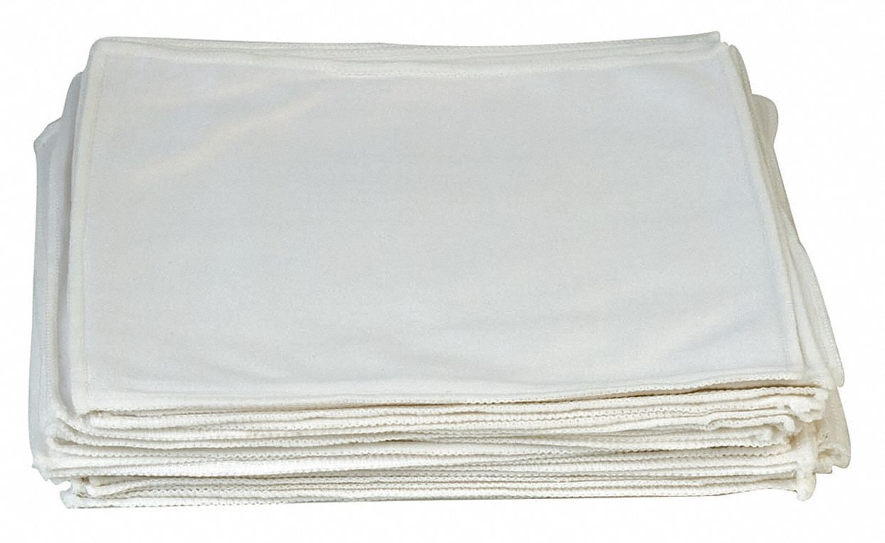 TECHSPRAY, Microfiber, White, Microfiber Cloths 32LG17236350 Grainger
