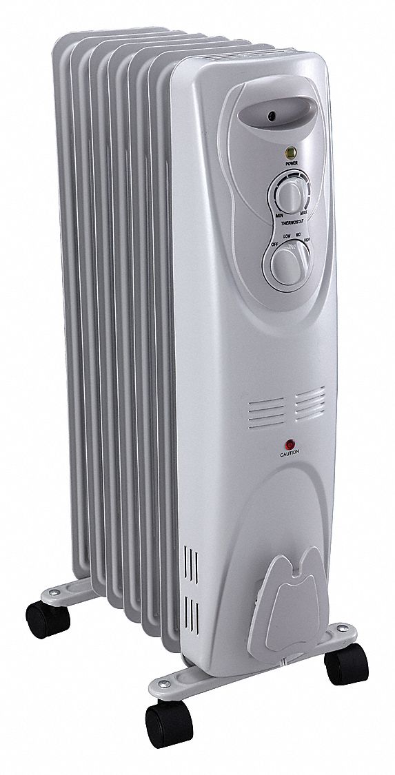 DAYTON Radiator, OilFilled, Portable Electric Heater, 120, Non