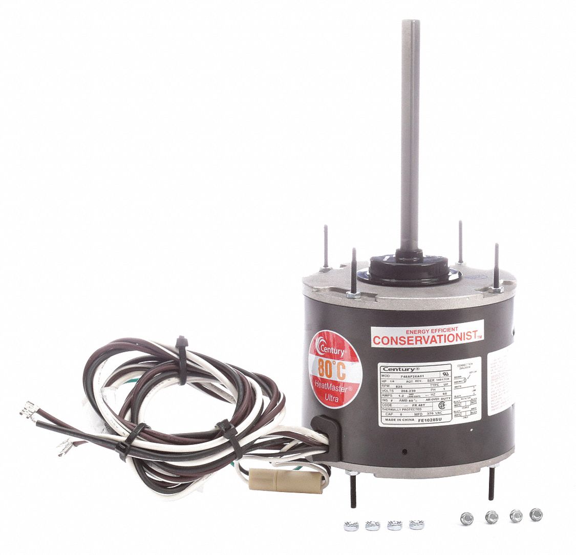 Condenser Fan Motor,1/4 HP,825 rpm,1Ph FE1028SU 663001337515 eBay