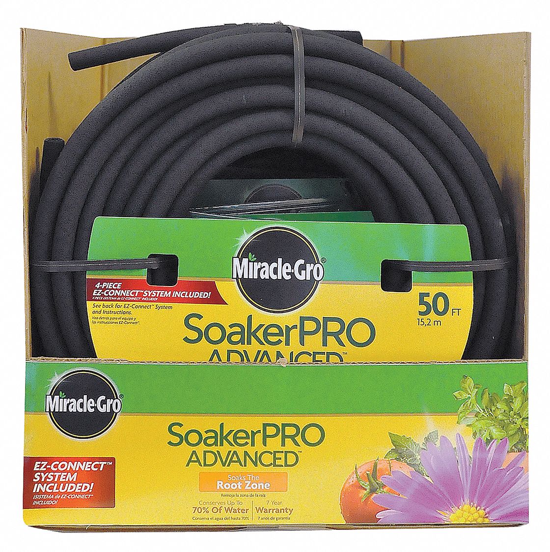 MIRACLE GRO Soaker Hose, Soaker Hose, Hose Inside Dia. 3/8", 50 ft