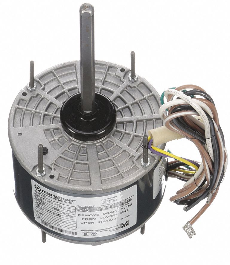 MARATHON MOTORS 1/6 HP Condenser Fan Motor,Permanent Split Capacitor