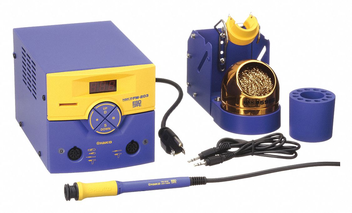 HAKKO Soldering Station with HD Handpiece 32TU98FM203HD Grainger