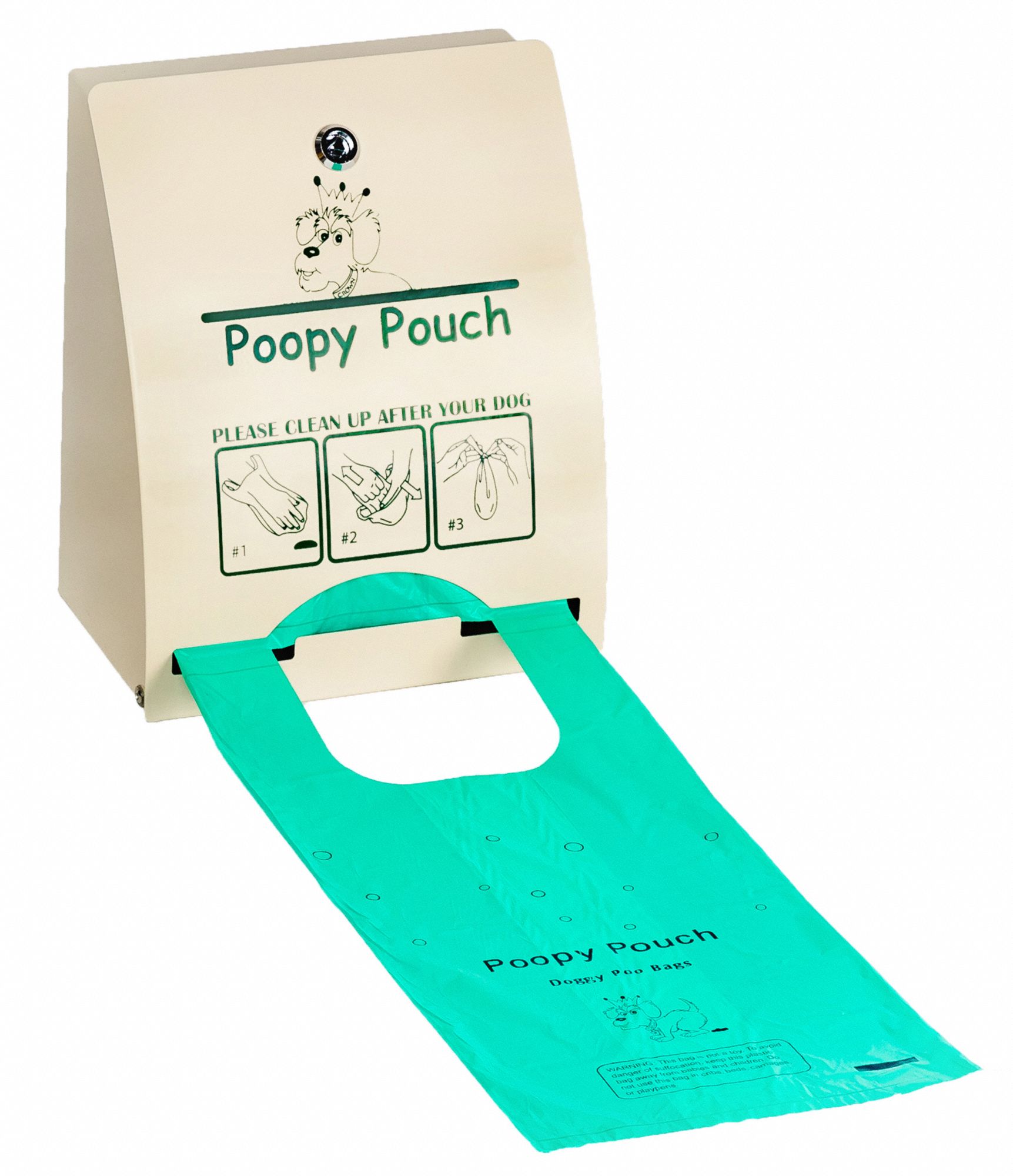 POOPY POUCH Pet Waste Bag Dispenser 5 1/2 in Wd/Dia, 10 1/2 in Ht