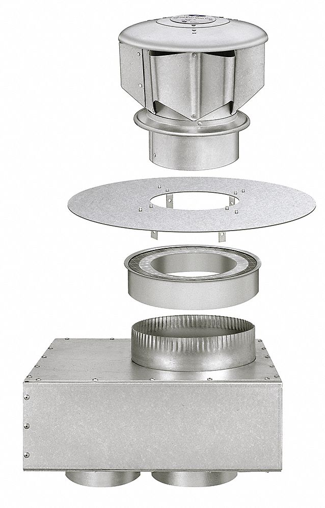 DAYTON, Compatible with Unit Heaters, 6 in Vent Dia, Combustion Air