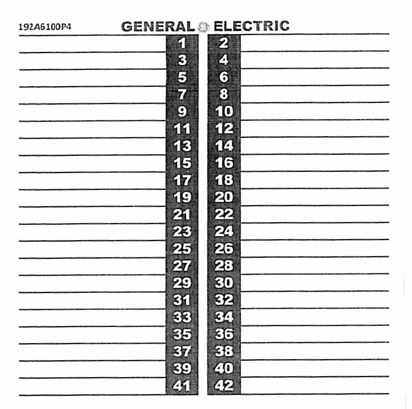 Printable Circuit Breaker Directory Template Free Printable Templates