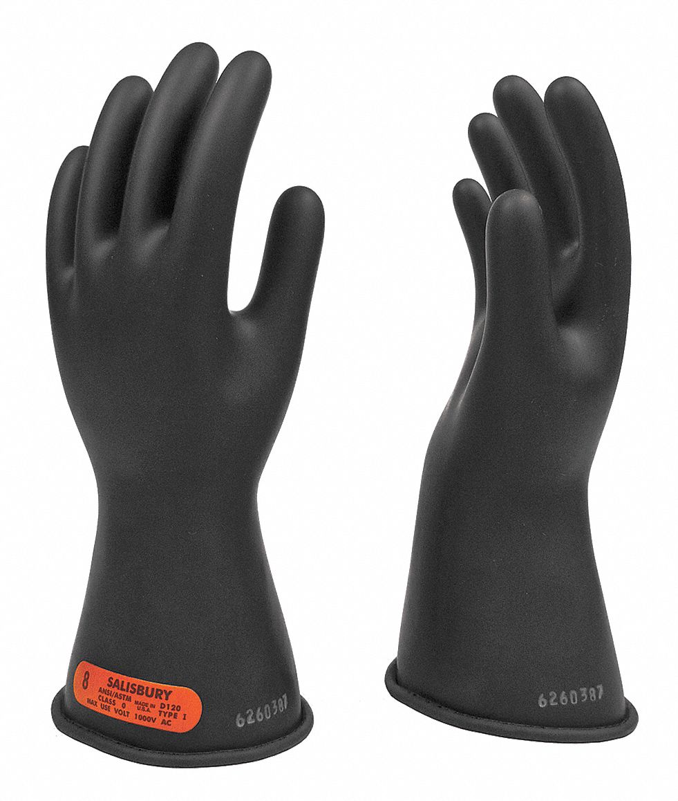 SALISBURY Electrical Insulating Gloves 1000V AC / 1500V DC, 11 in