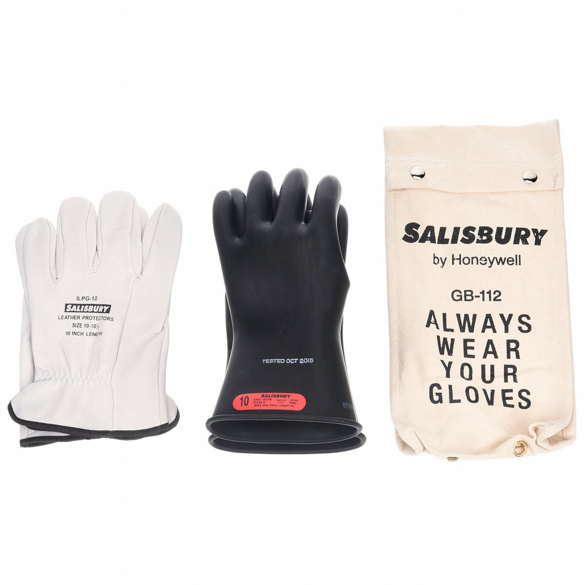 SALISBURY Electrical Glove Kit, 91/2, Black, 1 PR 32XE88GK011B/9H