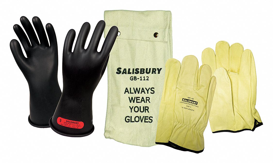 SALISBURY Electrical Glove Kit, 12, Black, 1 PR 32XE90GK011B/12
