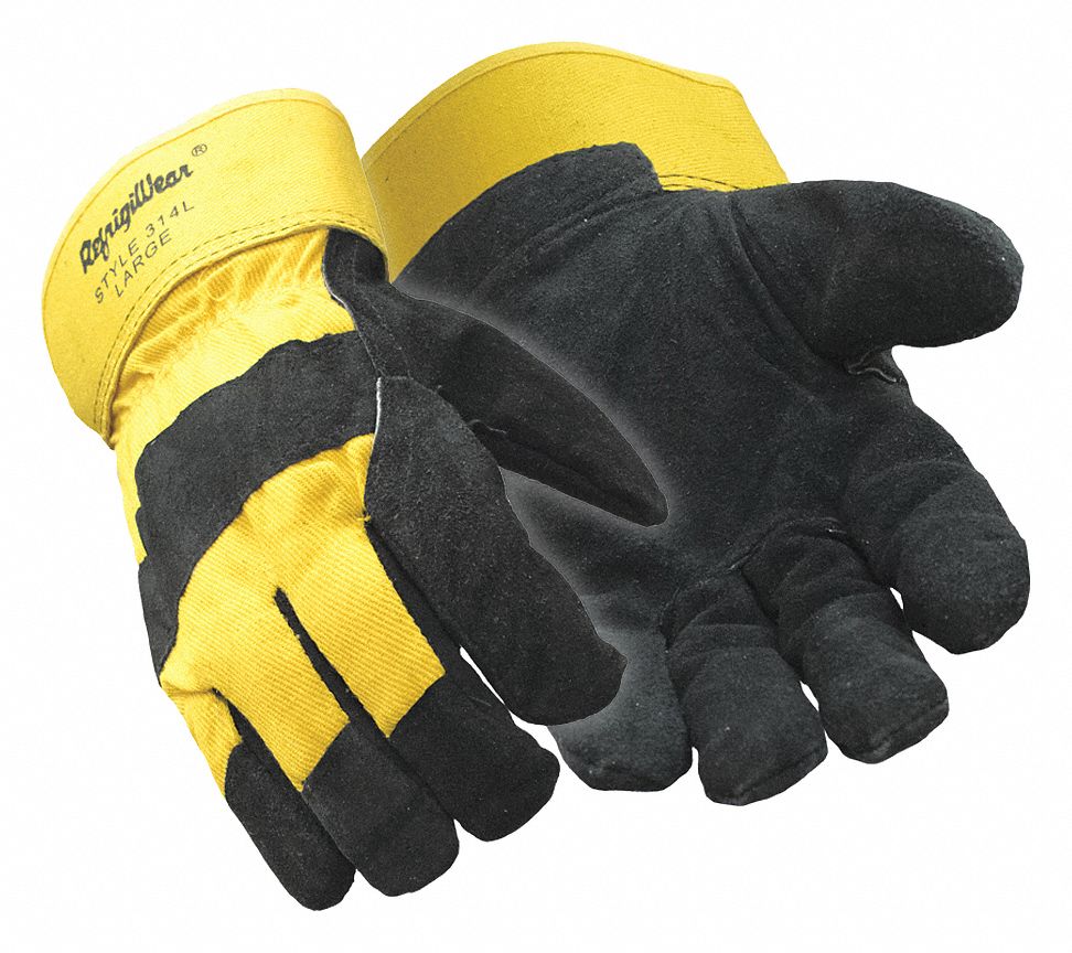 REFRIGIWEAR Leather Gloves L ( 9 ), 10°F Min Temp, Std, Work Glove