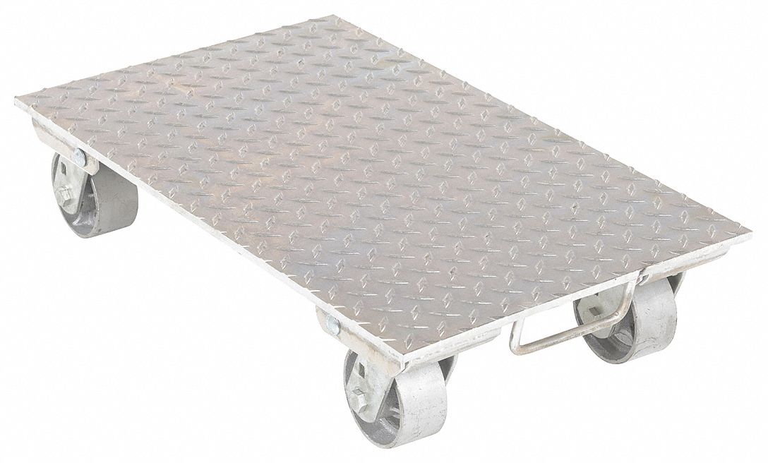 VESTIL, Aluminum Plate Dolly With Steel Wheels 32Y967PDA1627CSH