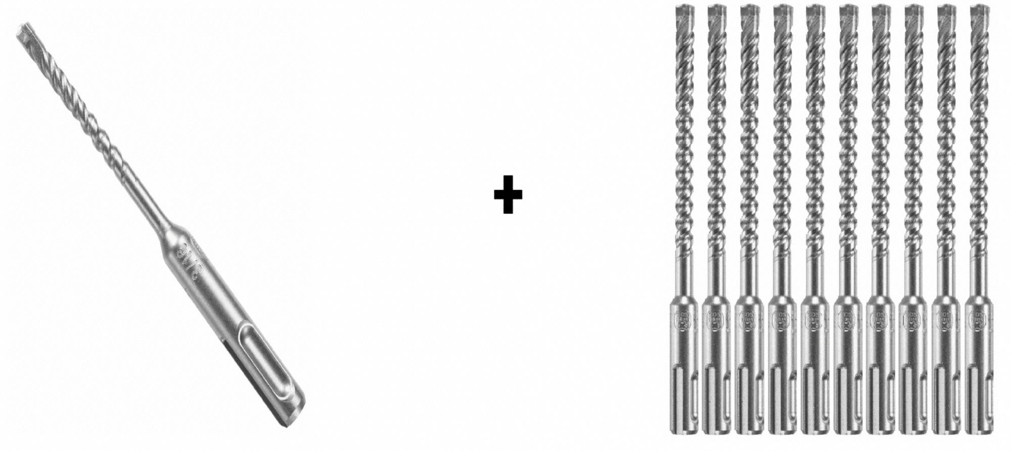 BOSCH, 3/16 in Drill Bit Size, 1 Cutter Heads, Hammer Drill Bit