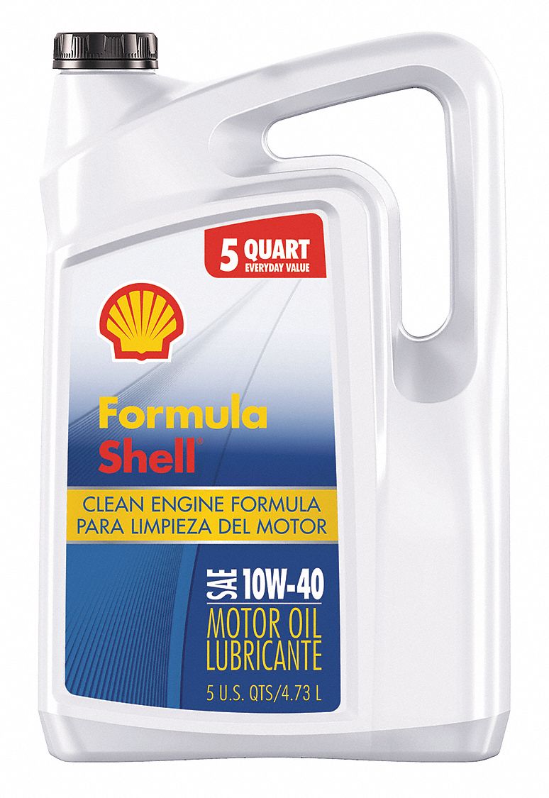 FORMULA SHELL Conventional, Engine Oil, 5 qt, 10W40, For Use With