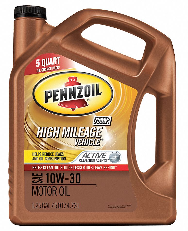 PENNZOIL Conventional, Engine Oil, 5 qt, 10W-30, For Use With