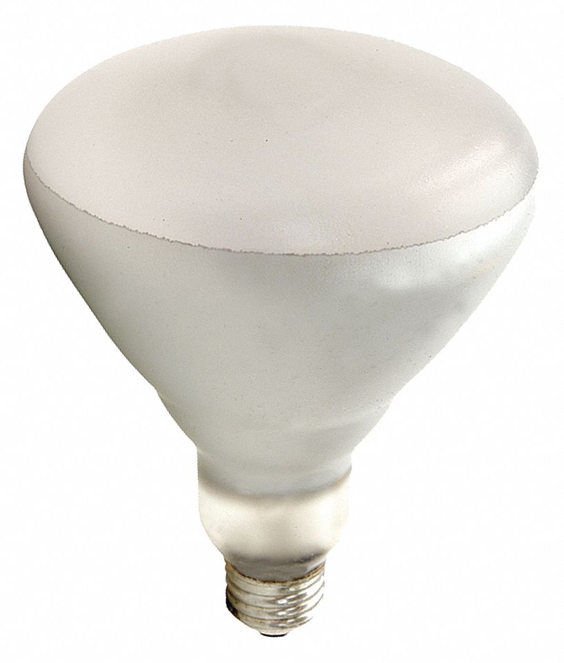 SHATRSHIELD Incandescent Heat Bulb, BR40, Medium Screw (E26), Watts 125W 33H575125BR40/1