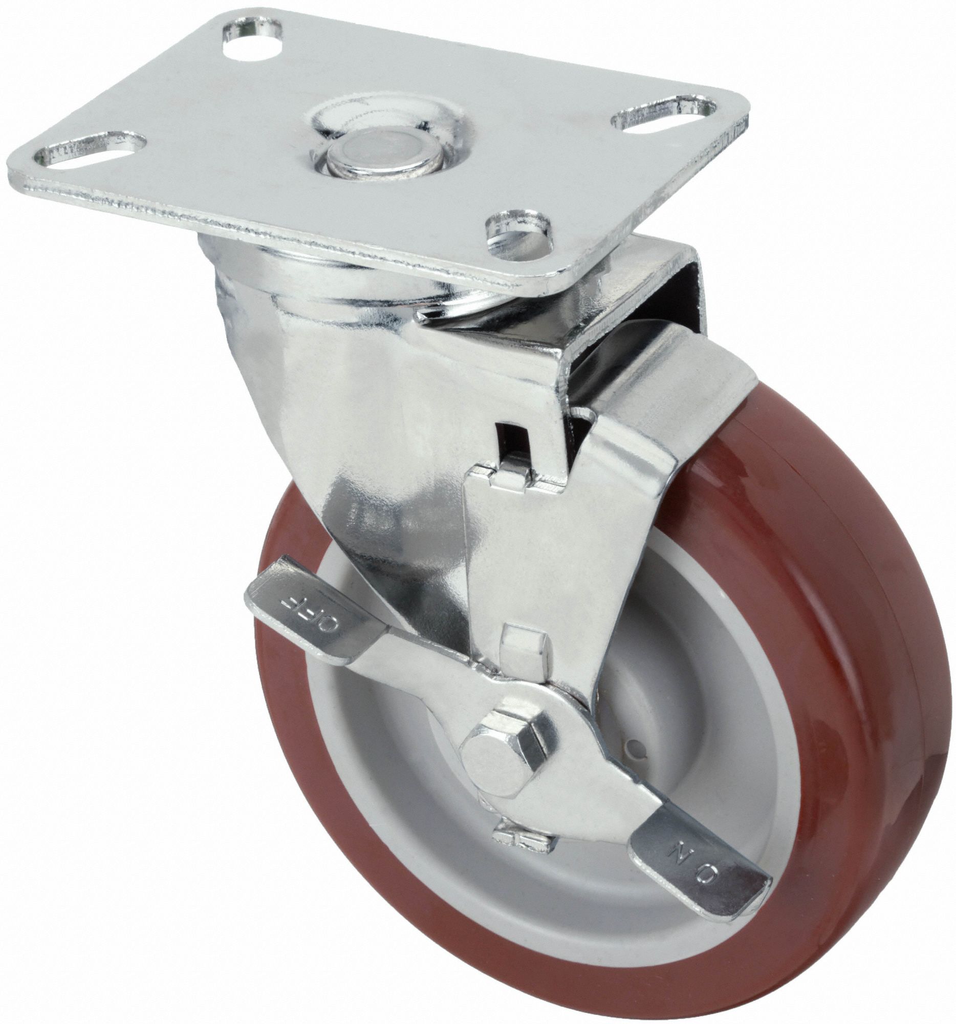 5 in Wheel Dia., Debris-Resistant Long-Swivel-Life NSF-Listed Sanitary