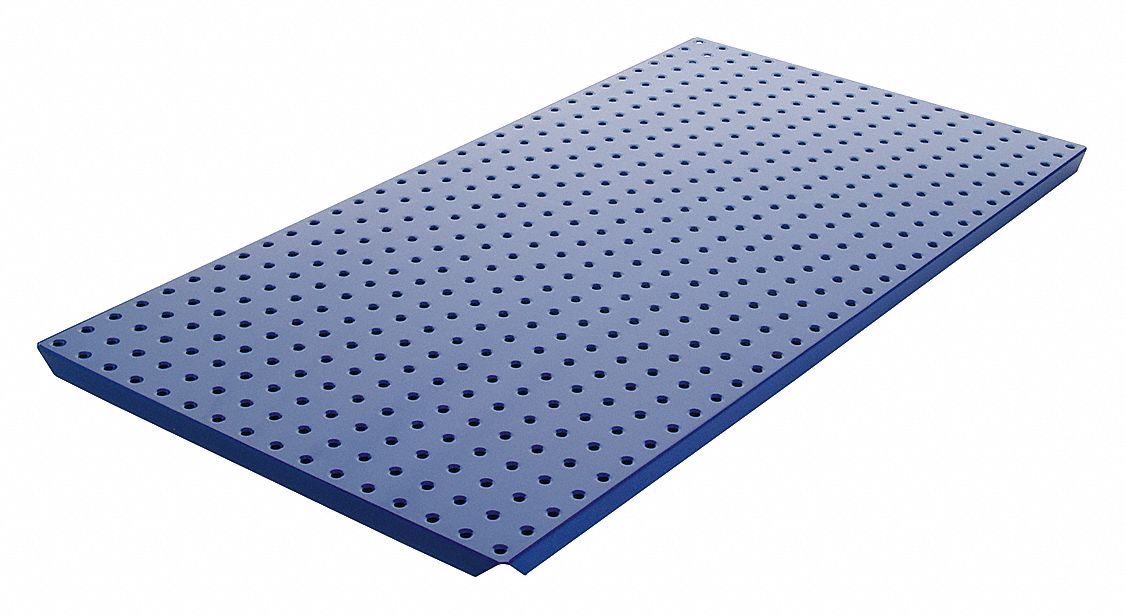 ALLIGATORBOARD, Round, 1/4 in Peg Hole Size, Pegboard Panel 33HY22ALGBRD16X32BLU Grainger