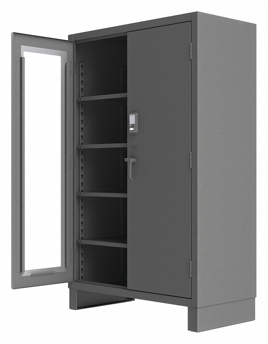 DURHAM MFG Heavy Duty Storage Gray, 78 in H X 60 in W X 24 in