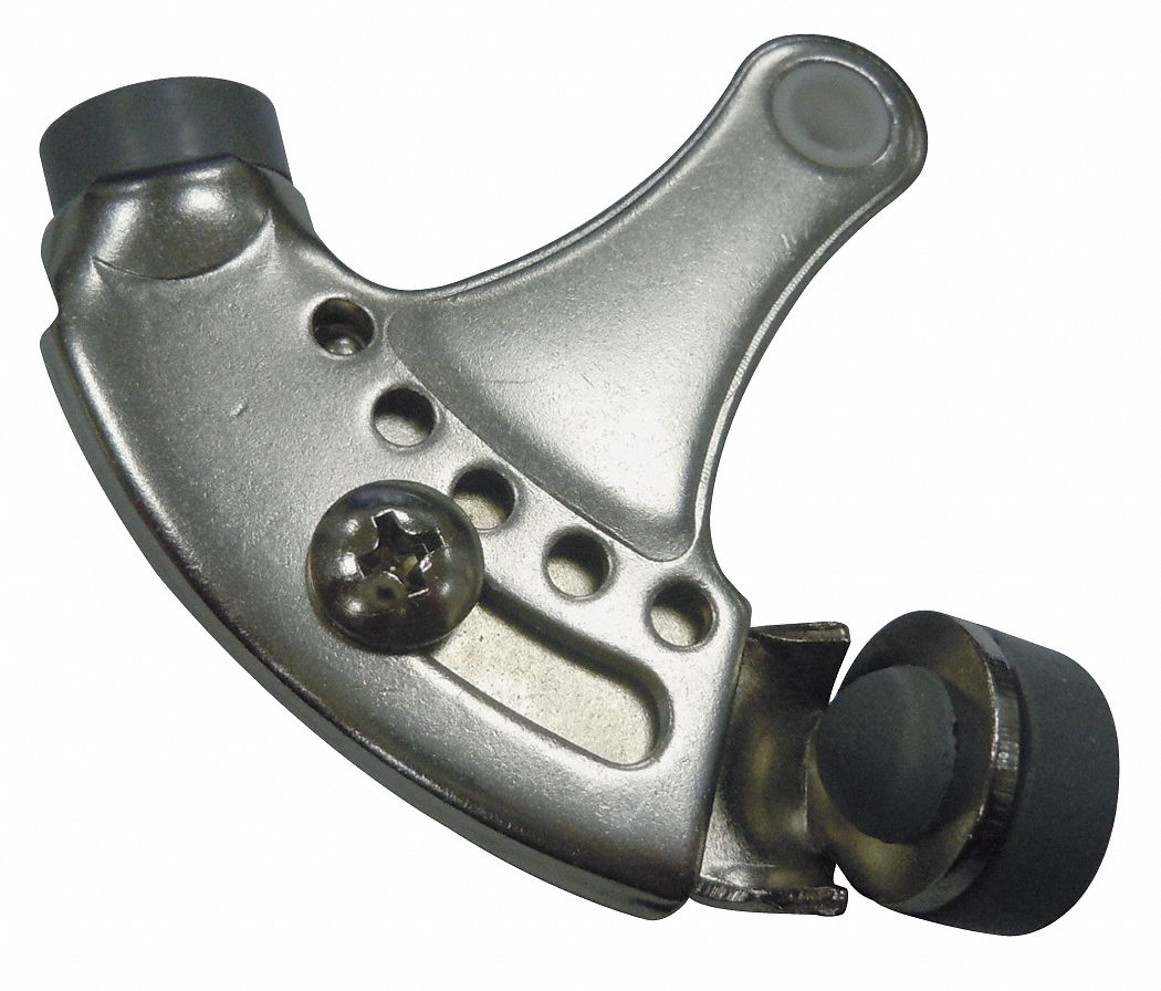 GRAINGER APPROVED Steel, Hinge Pin Door Stop, NickelPlated Finish