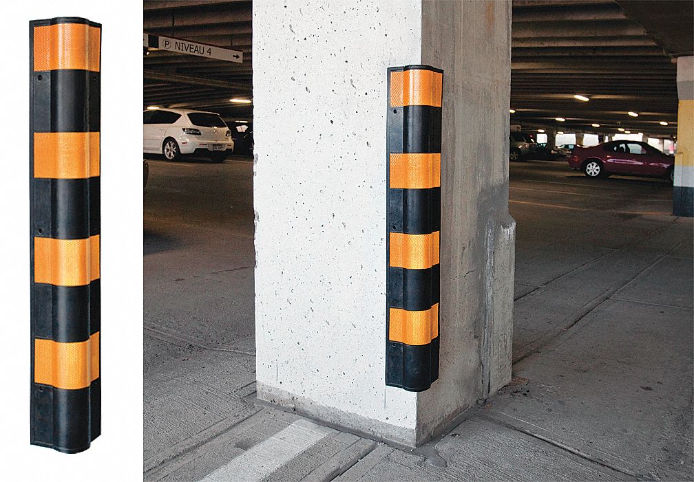 Corner Guard, Overall Height 7/8 in, Overall Width 4 in, Overall Length