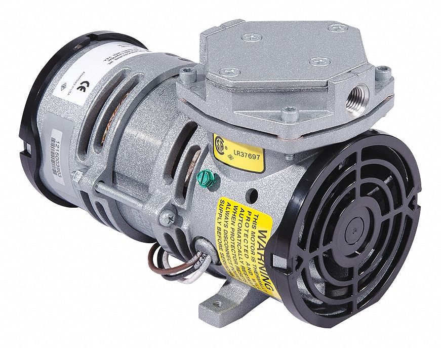 GAST, 1/16 hp, 110/115V AC, Compressor/Vacuum Pump 33K736MOAV112AE
