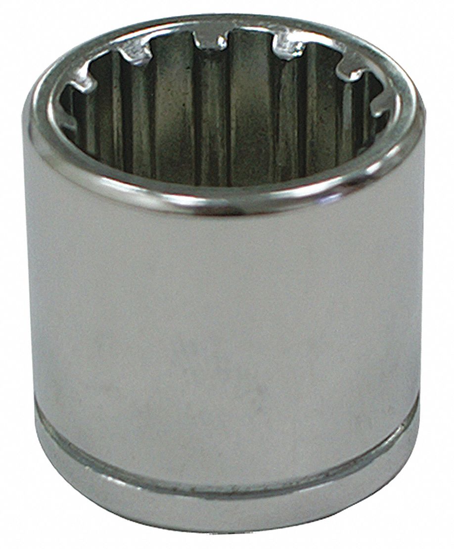 WESTWARD Socket, 3/8 in Drive Size, 9/16 in Socket Size, Spline, Alloy